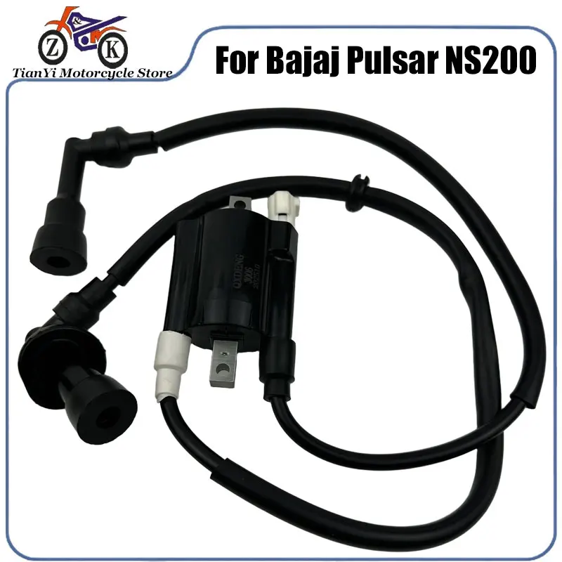 Фото Катушка зажигания NS200 для Bajaj Pulsar NS 200, комплект колпачков для проводов зажигания, сменные двойные отверстия, аксессуары для мотоциклов Wries №1