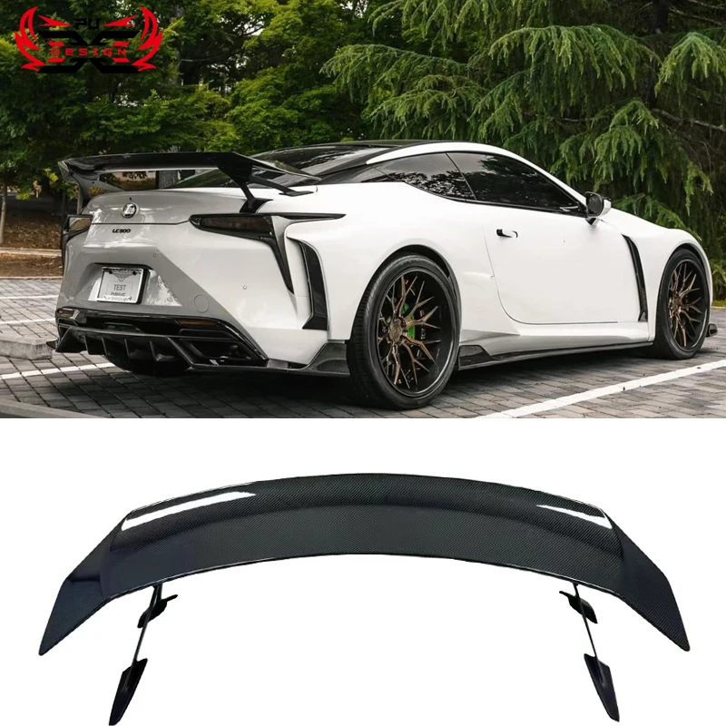 Автомобильный аксессуар сухое углеродное волокно V-образное заднее крыло для Lexus