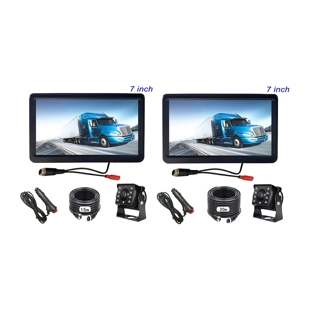 

Car Rear View Monitor 8 Lights Truck Camera Vehicle Rear View Monitor TFT LCD HD 1024X600 Display Screen