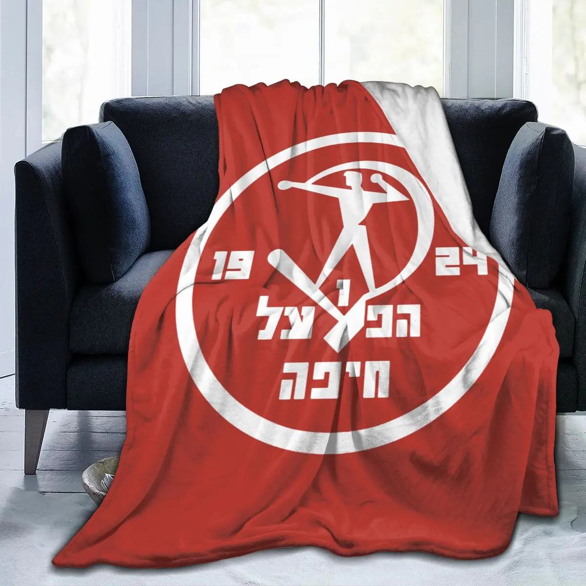 

Israeli Hapoel Haifa FC Throw Blanket Super Soft Flannel Blankets Fleece Velvet Blanket Sofa Blanket Carpet for Teens Couch Bed
