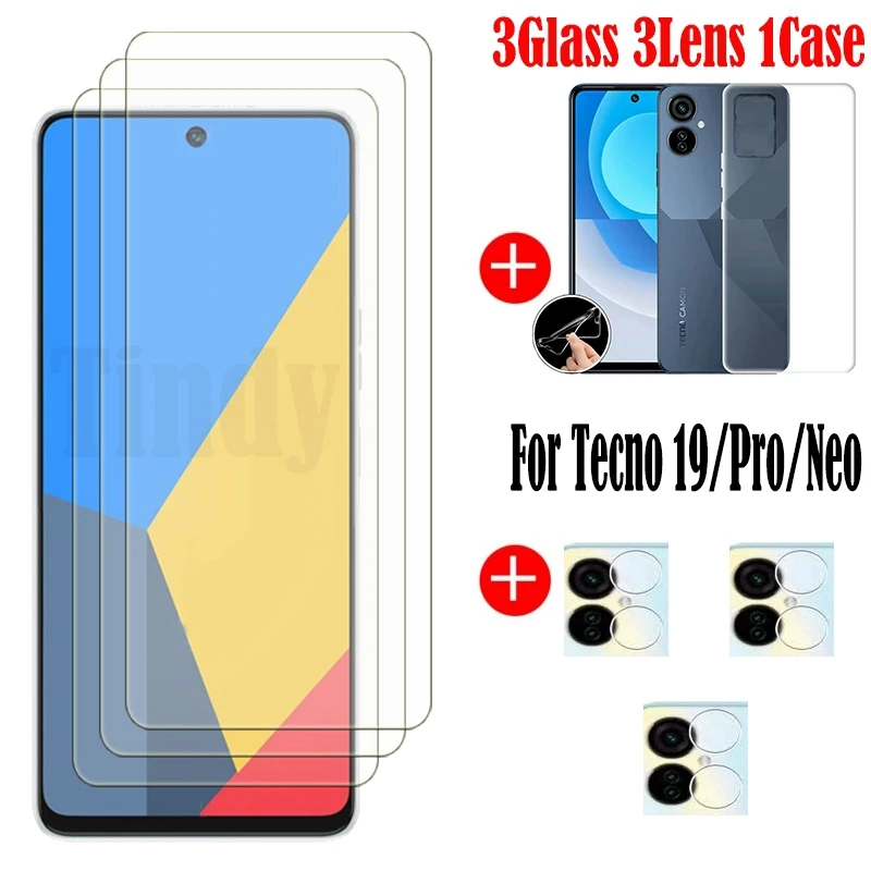 

Закаленное стекло на клеевой основе для Tecno Camon 19, Защитное стекло для экрана Tecno Camon 19 Pro, пленка для камеры Camon 19 Pro, чехол