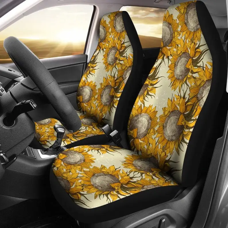 

Sunflowers Yellow Main Car Seat Covers