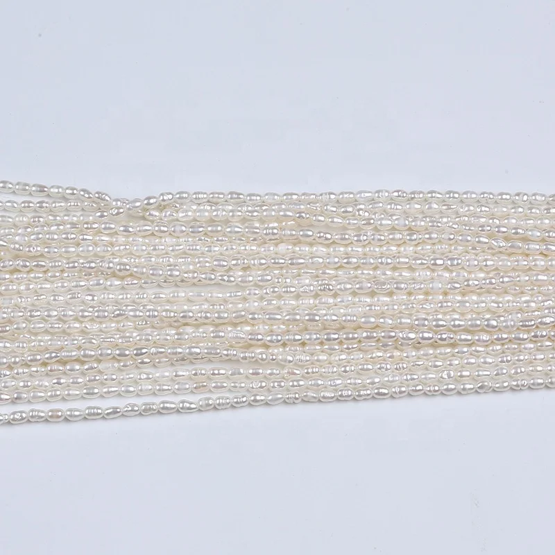 

2.5-3mm Rice Loose Wholesale Freshwater Pearls Beads Strands