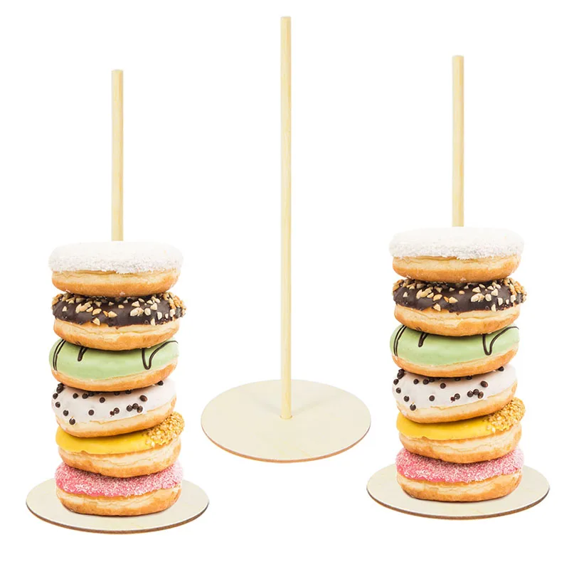 

Wooden Donut Display Stand Doughnut Bagels Dessert Display Holder Wedding Baby Showers Bridal Shower Birthday Party Decor Favor