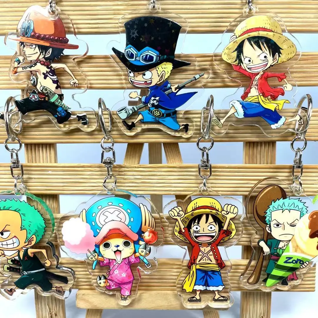 

Anime One Piece Peripheral Cute Gift Pendant Luffy Chopper Zoro Sanji Sabot Keychain