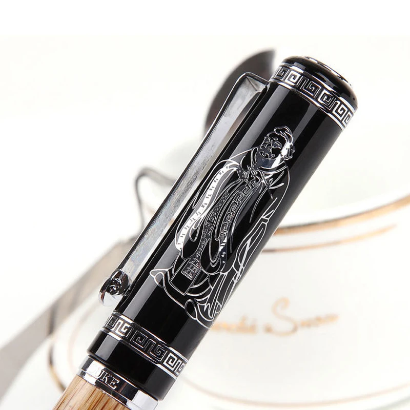 Перьевая ручка Duke Noble Confucius из натурального бамбука с тисненым узором иридиевым