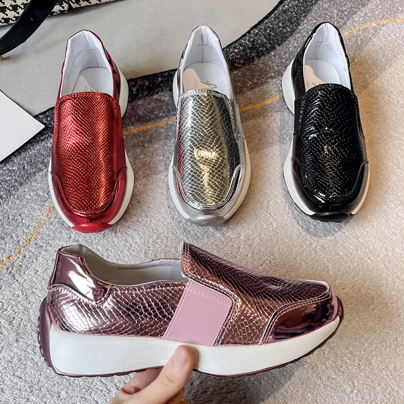 

Loafers Women Plaid Trendy Platform Shoes Lazy Casual Low Top Sneakers Autumn New Outdoor Walking Vulcanized Shoes Zapatos Mujer