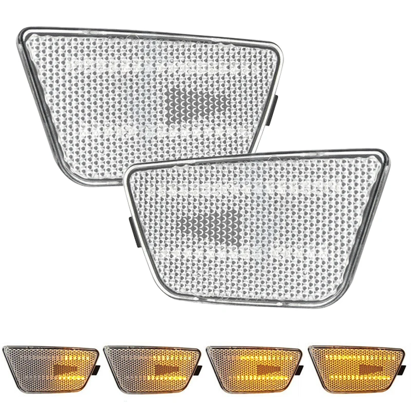 

GM2550198 GM2551198 42334145 42334144 1 Pair Clear Lens Bumper Side Dynamic Turn Signal Clearance Lamp Fit for Chevrolet Cruze