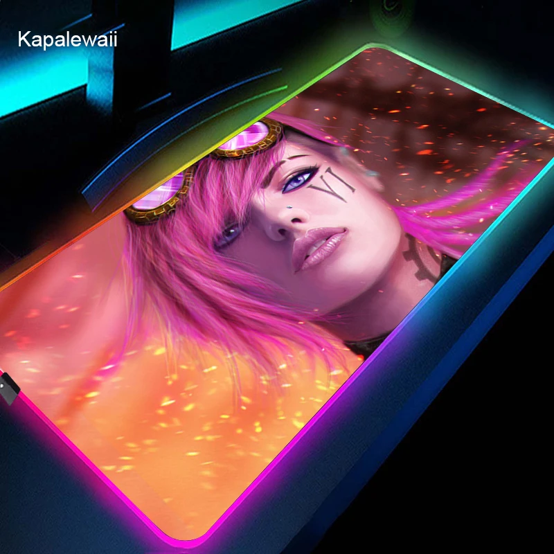 

League of Legends Mouse Pad Pc Rgb Carpet Setup Gamer Accessories Gaming Mats with Backlight Mat Mousepad Speed Led Keyboard Mat