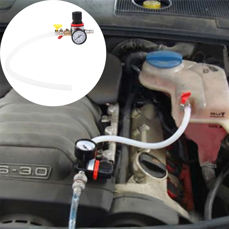 

Auto Coolant Water Tank Leakage Detector Universal Pressure Tester Gauge Car Cooling System Tester Radiator Durable