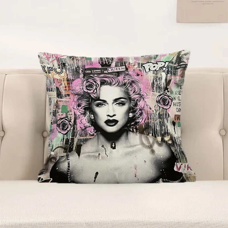 

Роскошная наволочка Мэрилин Монро, 45x45, двухсторонний принт, Короткие Плюшевые Декоративные подушки, Наволочки, декоративные подушки для комнаты
