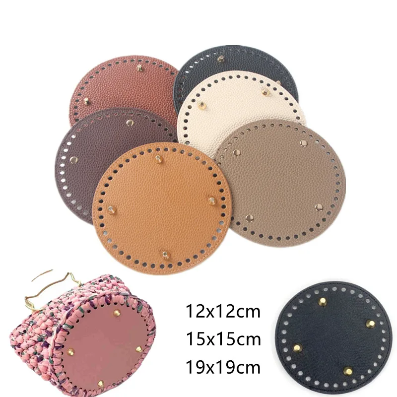

Leather Bag Bottoms DIY Handmade Round Bottom Bag Accessories for Knitting Bags Handbag Crossbody Bags Bottom