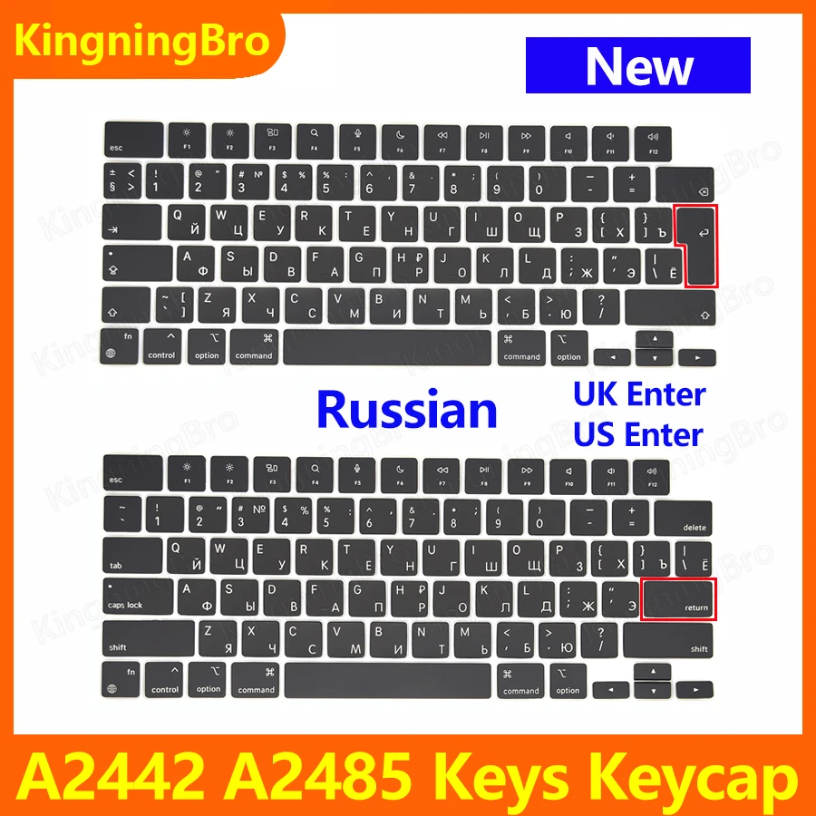 New Replacement Russian Keycaps Keys Key Cap For Macbook Pro M1 Max 14&quot 16&quot A2485 A2442 Keyboard Keycap Late 2021 |
