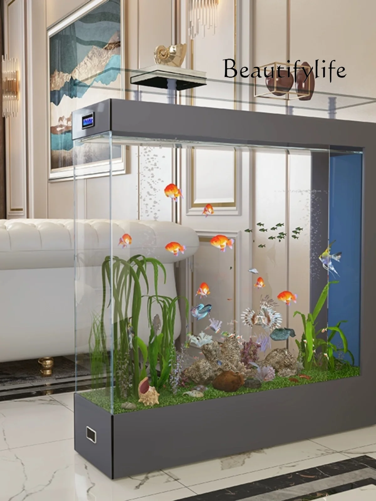 Новая легкая роскошная домашняя перегородка для гостиной встроенный аквариум