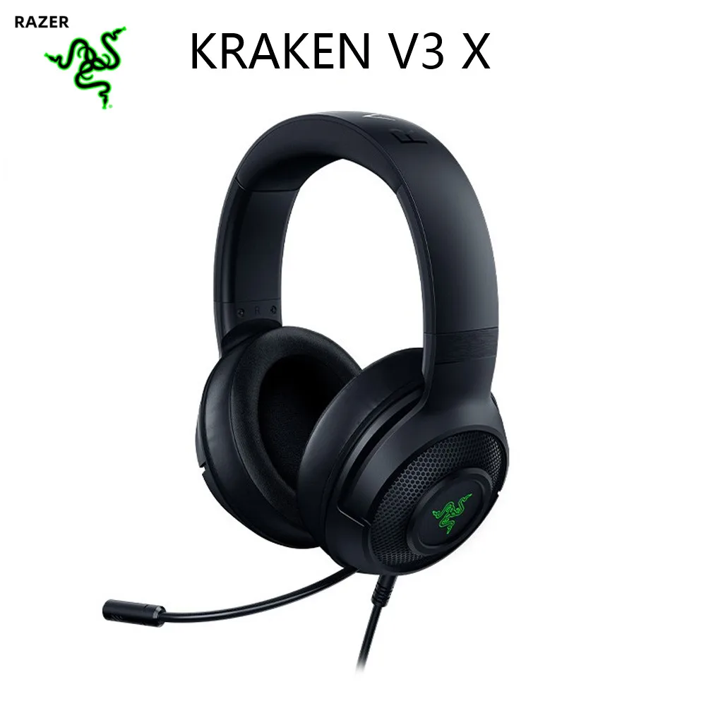 

Original Razer Kraken V3 X Wired Gaming Driver Noise Cancelling with Headset 7.1 Surround Sound Headset Microphone