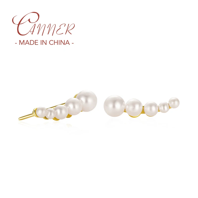 

CANNER изысканные серьги-гвоздики с искусственным жемчугом европейский и американский стиль простые однорядные серьги с жемчугом в подарок