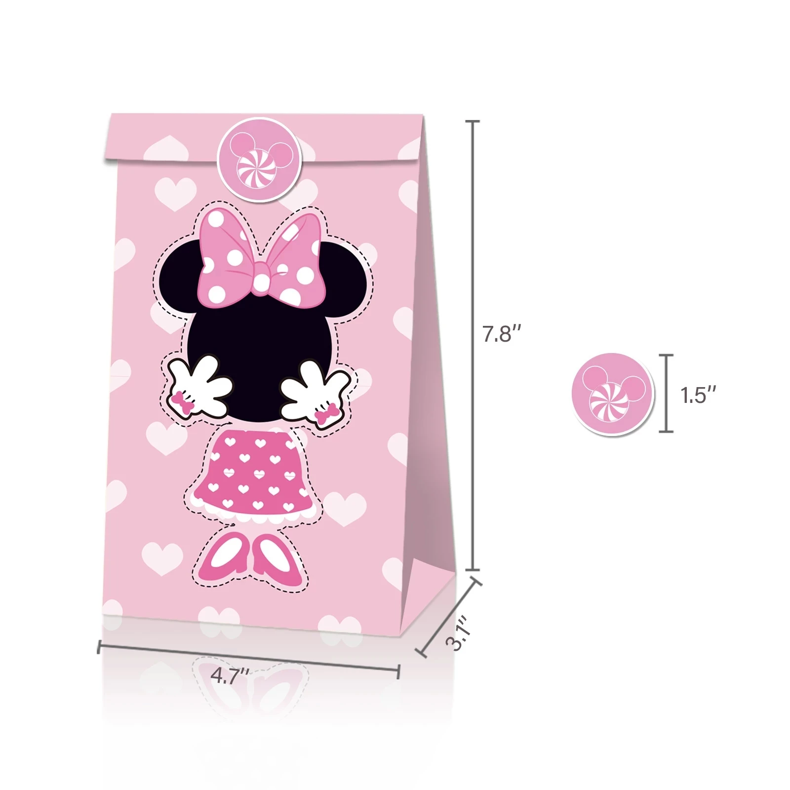 Коробки для подарков и сладостей на вечеринку Disney Mickey Minnie Mouse, 12 штук, для детей, на детский праздник, декорации для дня рождения.