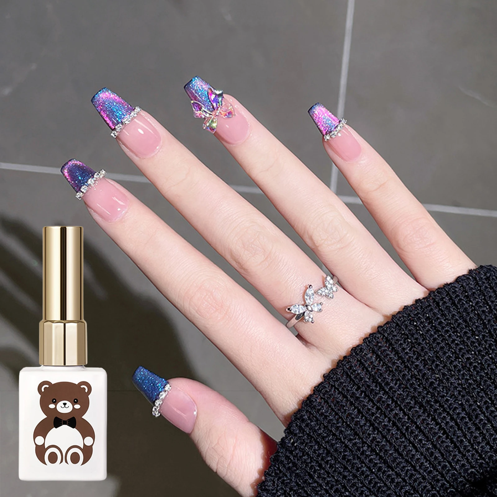

Youth And Beauty Cat Eye Gel Polish Nail Translucent With Designs Semi Permanent Varnish Pudding