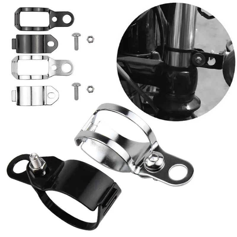 

2pcs/Pair Motorcycle Turn Signal Mount Bracket Relocation Mount Fork Clamps Holder For 30MM-43MM Turn Signal Black Silver Motor