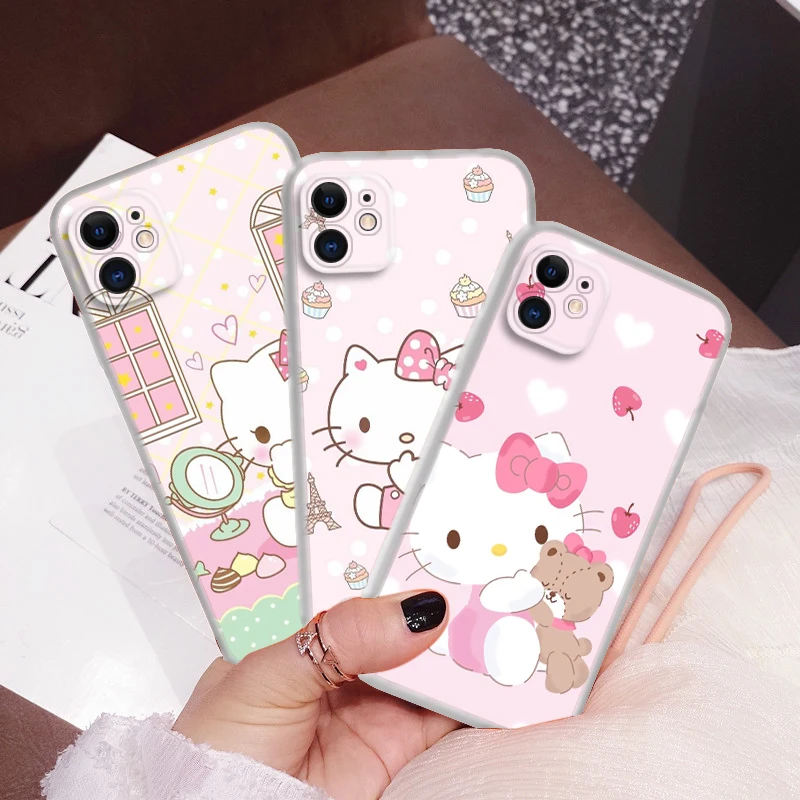 Мягкий чехол 116A с рисунком hello kitty для LG K71 K8 Plus K9 Lite Q510 K92 Q92 Stylo 6 7 V40 V50 V60 G9 X4 Q61 Q60