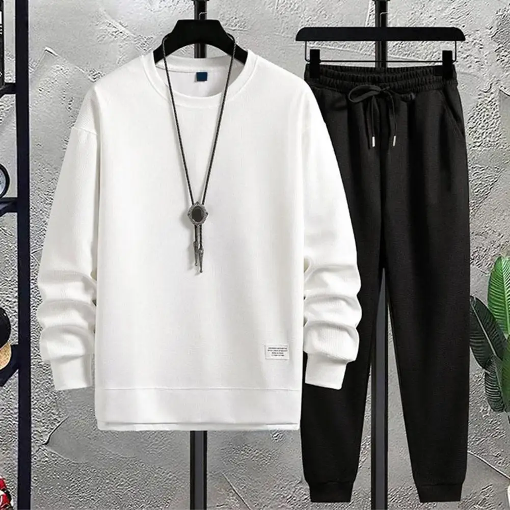 

En Tracksuit Set Jogging Suit With Pockets Men Tracksuit Set Cozy Autumn/winter Sweatshirt Pants Set Loose Fit Pants Set