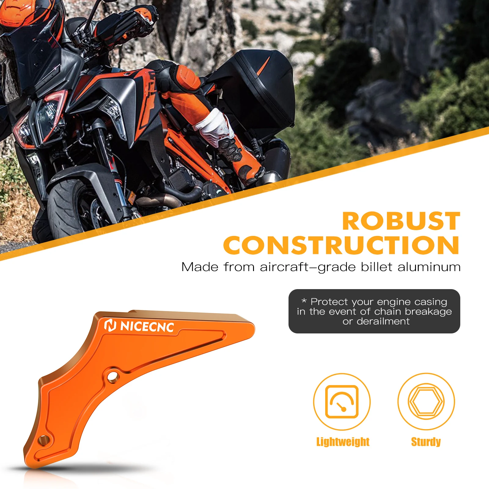 NiceCNC защитный чехол для мотоцикла 2T Защитная крышка звездочек KTM EXC XCW TPI XC SX 250 300