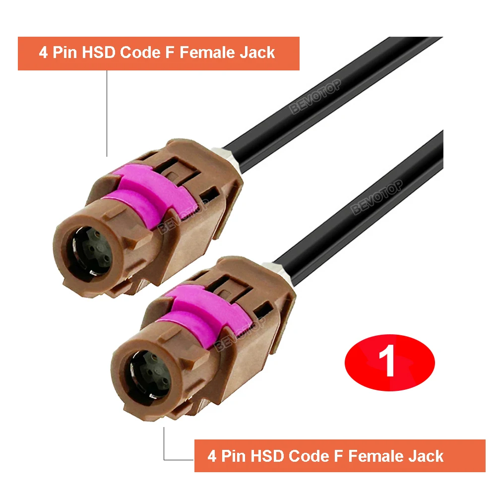 

1 шт. 4-контактный кабель HSD LVDS коричневый код F «мама» на коричневый F «мама» 90 ° /180 ° Высокоскоростной 4-ядерный автомобильный электрический жгут проводов Jack 535
