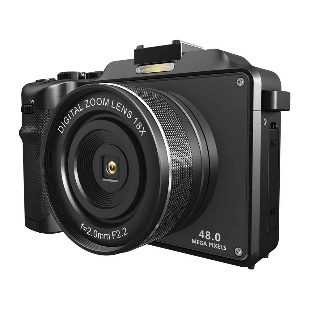 

DIY 48MP Digital Camera For Photography Front Rear Dual Lens Selfie 4K Camcorder Recorder 18X Auto Focus Youtube Webcam