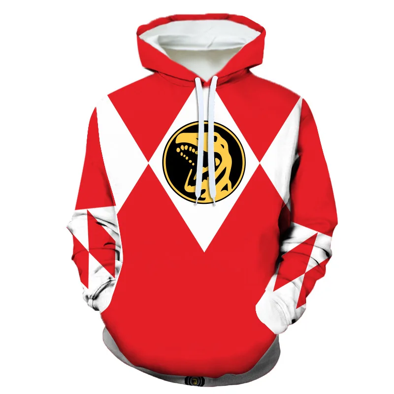Hot Sales Autumn Winter Sweatshirts Mighty Morphin 3D Digital Printing Hoodies Men Kids Fashion Streetwear Hoodie Casual Jacket