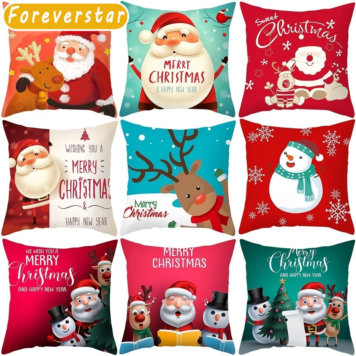 

Christmas Cushion Cover Merry Christmas Decorations For Home Fall Decor Ornaments Xmas Gift Happy New Year Navidad Funda Cojín