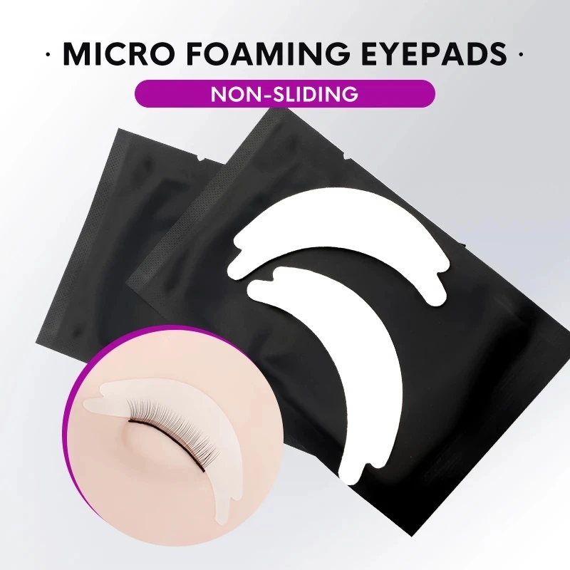 Micro Foaming Eyepads 50Pairs/lot Lint Free Eye Patch Soft Eyelash Extension Patches Professional Eyepatch for Eyelash Extension
