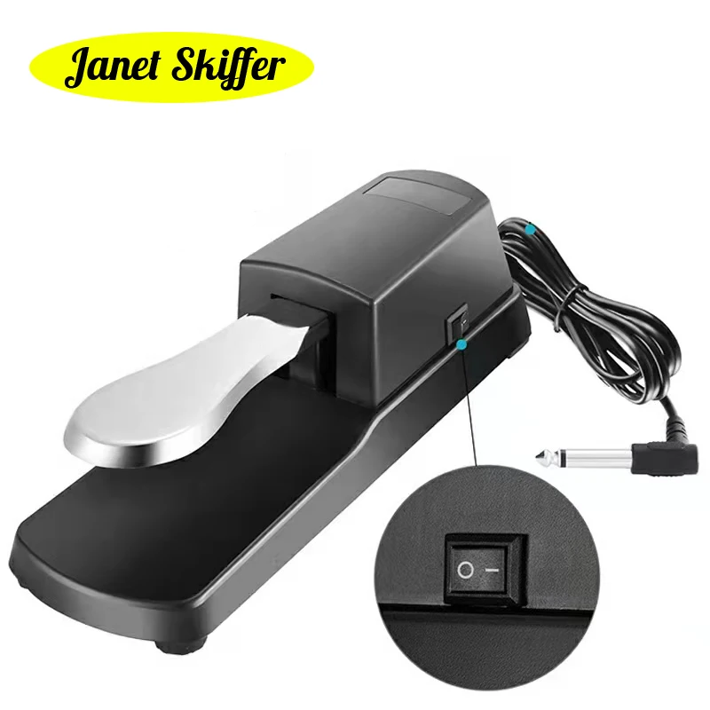 

Compact Electronic Keyboard Sustain Pedal Shoes Tongue Stable Non-Slip Bottom Piano Foot Pedal Instrument Parts And Accessories