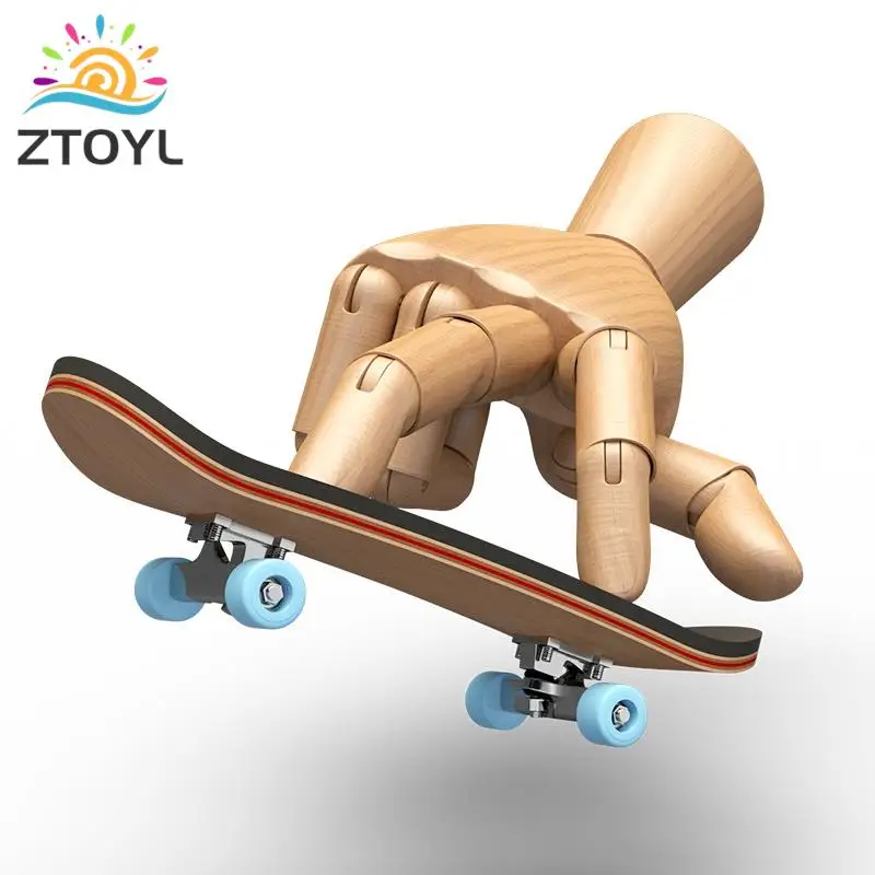 

Finger SkateBoard Wooden Fingerboard Toy Professional Stents Finger Skate Set