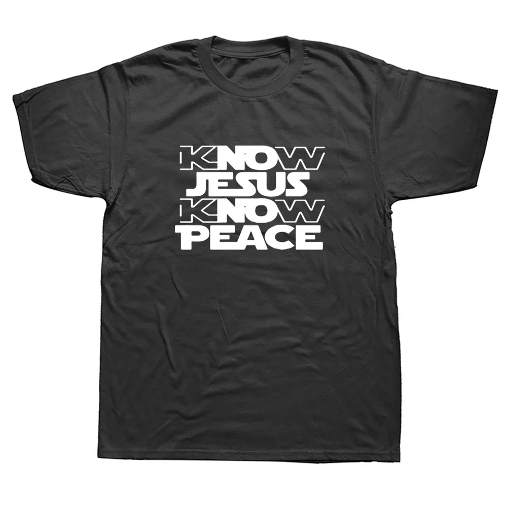 

Funny No Jesus No Peace Know Artistic T Shirts Graphic Cotton Short Sleeve O-Neck Harajuku T-shirt Mens Clothing