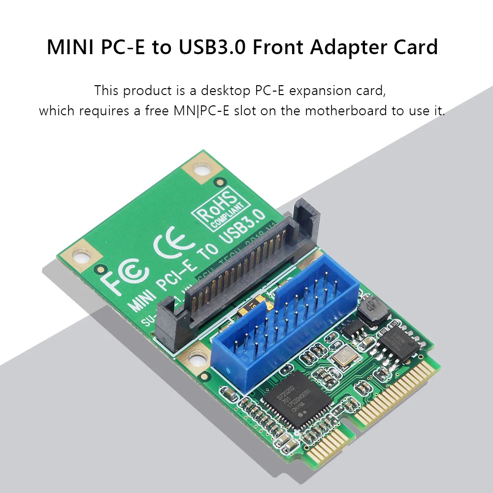 

Desktop Computer Mini PCI-E to USB 3.0 Riser for BTC 19/20Pin Multiplier Built in SATA Boot Interface Supporting USB Hot Plug