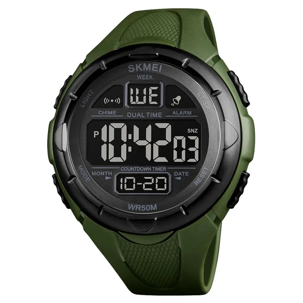 

Military Sport Watch Fashion Mens Top Brand SKMEI Wristwatch Luxury Countdown Chrono Digital Watches Men Shockproof 2Time Clock