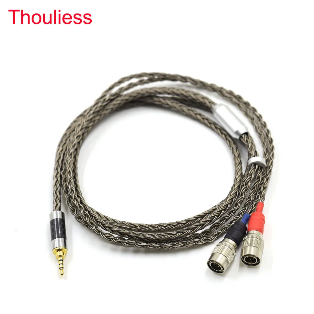High Quality 2.5mm/4pin XLR Balanced 16 Core OCC Silver Plated Headphone Upgrade Cable For Mr Speakers Ether Alpha Dog Prime