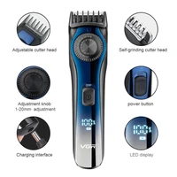 vgr professional lcd display adjustable beard trimmer for men rechargeable hair trimmer 1 20mm electric hair cutter machine v080
