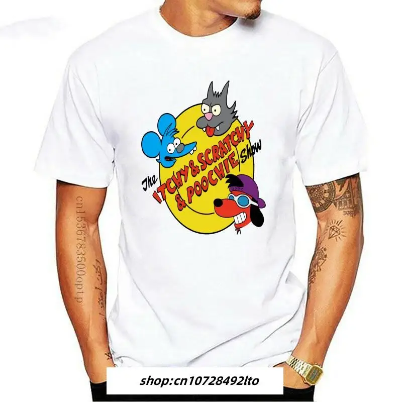 

New Men t-shirt The Itchy ' Scratchy ' Poochie Show T-shirt T Shirt tshirt Women t shirt