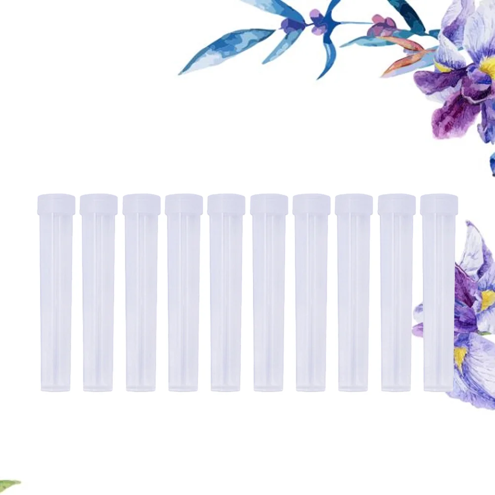

10pcs Transparent Cross-stitch Needle Tube Sewing Needle Dispenser Organizer Plastic Storage Bottle (60#)