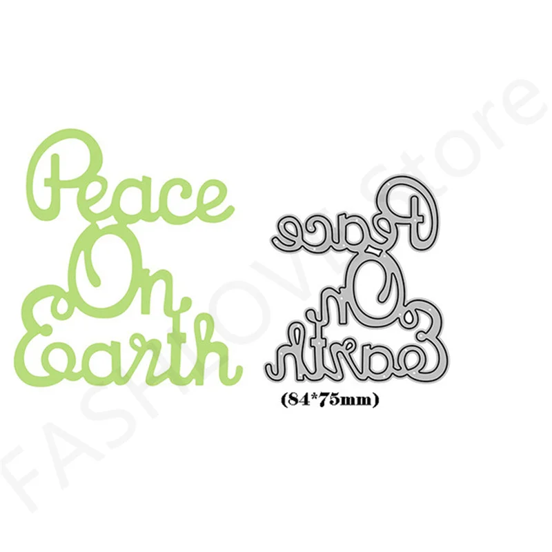 

New Arrival Christmas Text Metal Cutting Dies For Diy Dies Scrapbooking Handmade Decoration Embossing Craft 2022