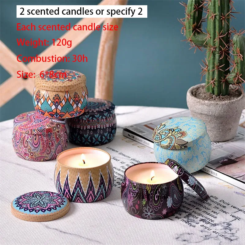 

3Pcs Scented Candles Jar Vintage Flower Candle JarSoy Wax Fragrance Candle Wedding Birthday Gift Velas Candles Home Decoration