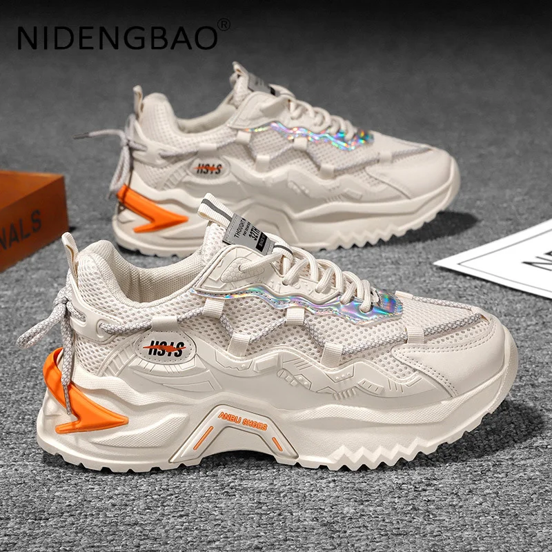 Men Casual Shoes Breathable Chunky Sneakers Walking Running Sports Shoes Fashion Young Male Platform Footwear Tenis Masculino