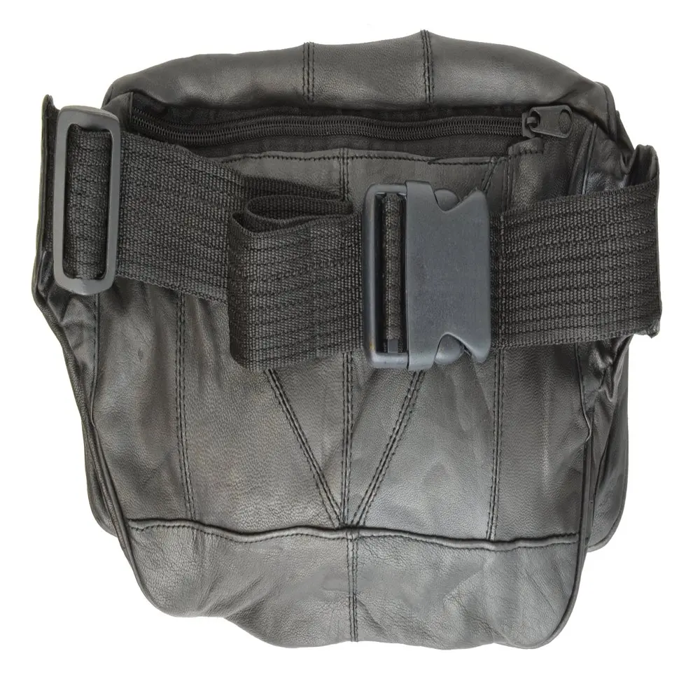 Marshal  Leather  Large Waist Fanny Pack with Two Cell Phone Pockets