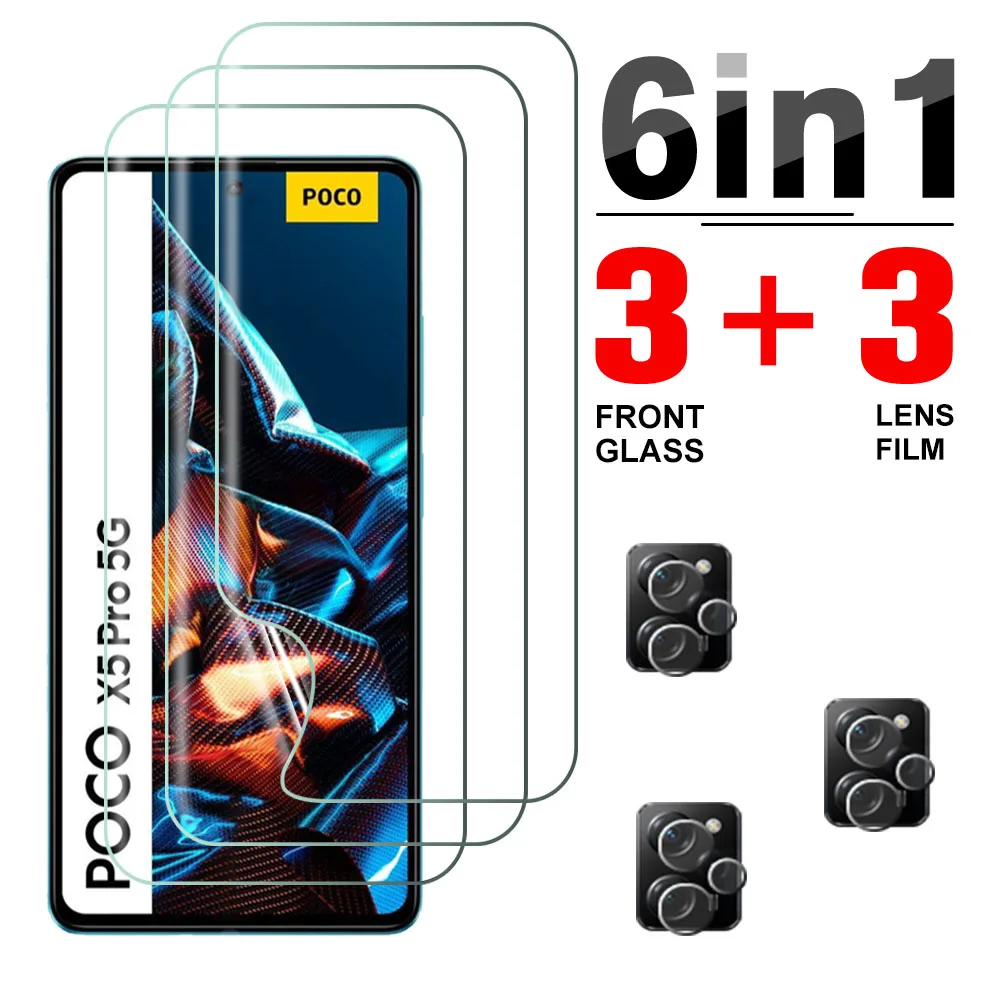 

6in1 Hydrogel Soft Film For Xiaomi Poco X5 Pro 5G Camera Lens Screen Protector POCOX5 poxo x 5 pro x5pro 6.67in Protection Films