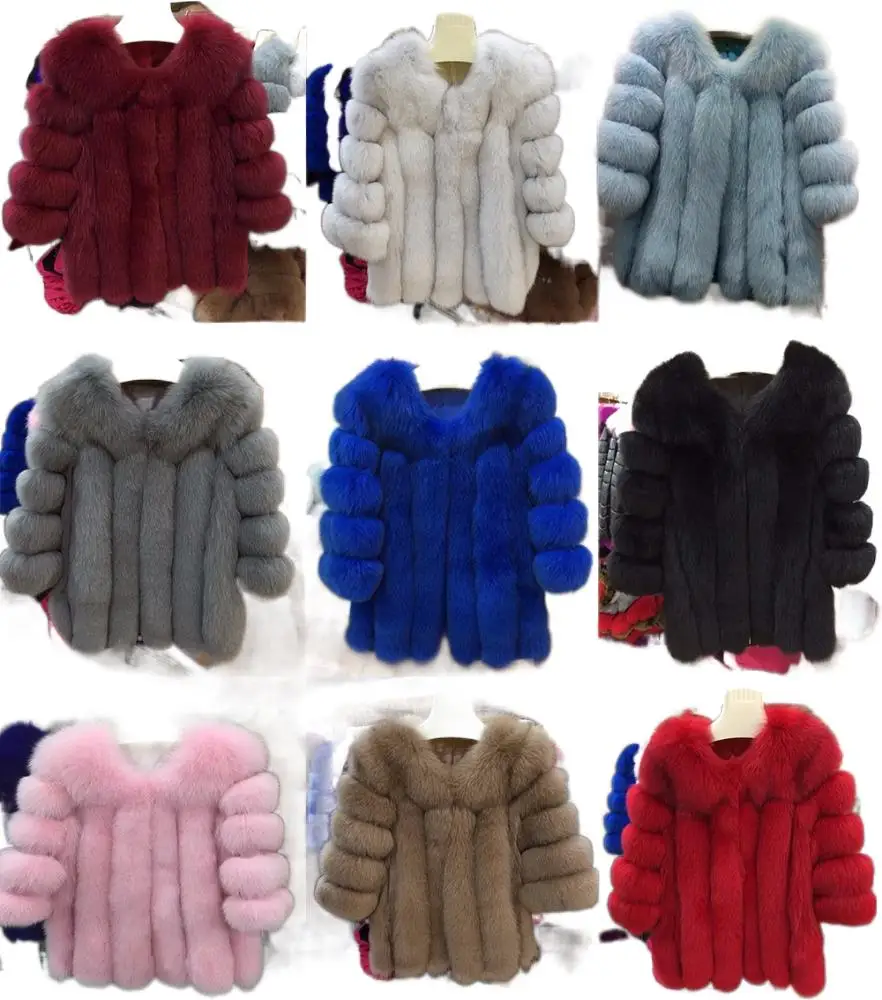 Winter Luxury Fluffy Fur Jacket For Women Thicken Warm Real Fox Fur Coat Women's Ecological Fur Fashion Temperament Parkas