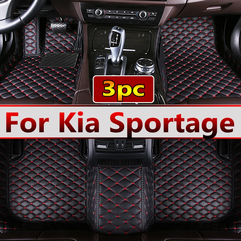 

Car Mats For Kia Sportage QL MK4 2017~2022 Carpet Anti Dirty Pad Luxury Leather Floor Mat Durable Rugs Full Set Car Accessories