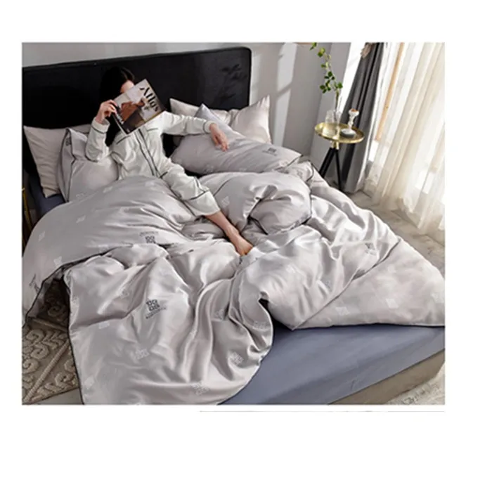 

2019 style pure 22mm mulberry silk pillowcase bedsheet duvet cover bedding set