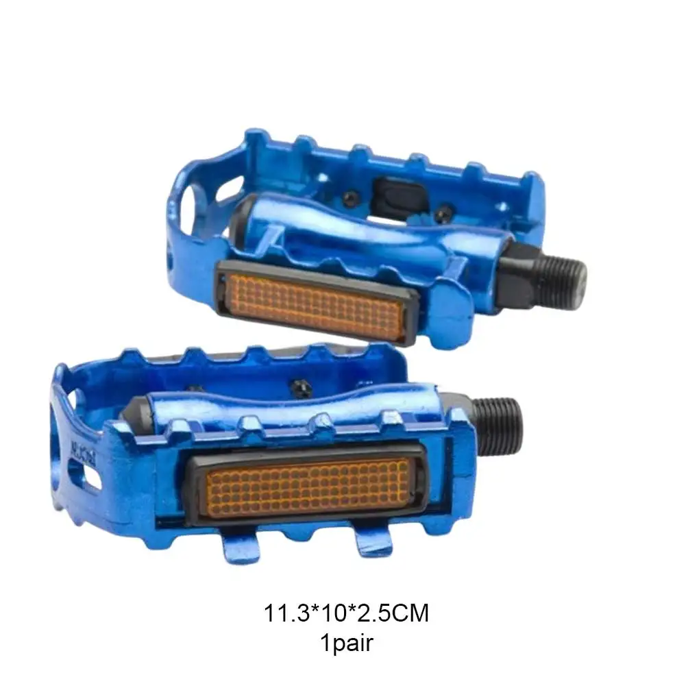 

Bikes Pedals Aluminum Alloy Skidproof Bicycles Pedal Sturdy Easy to Install Foot Stool Mountain Road Outdoor Adult Blue