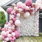 Розовая гирлянда с воздушными шарами, цвет розовое золото, конфетти, Декорации для свадебной вечеринки, дня рождения, шары из латекса, воздушные шарики для будущей мамы